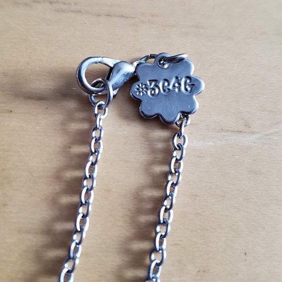 16" Silver Tone Best Friends Necklace 3C4G Branded - Picture 2 of 4